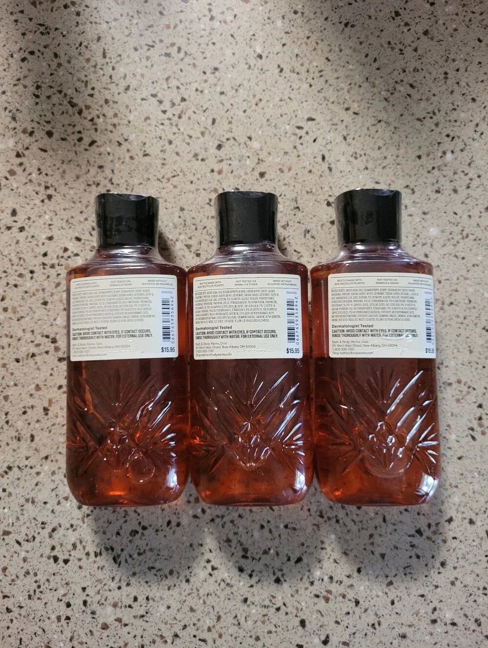 3 Bath & Body Works Whiskey Toast Mens Collection 3 in 1 Hair, Face, Body Wash